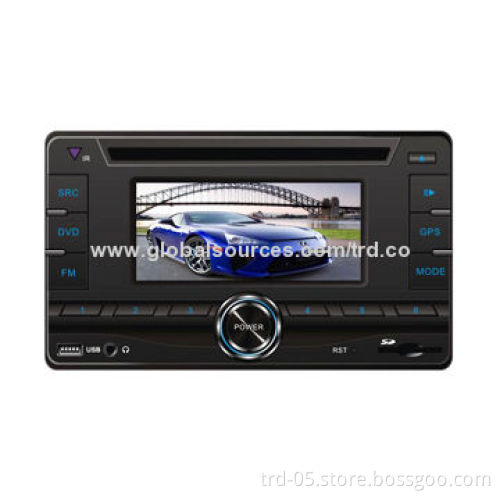 Car CD Player, 7388 IC, Fixed Panel, 4-inch LCD Display, Red Button Lamp, FM/AM, BT